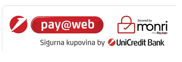 pay@web — sigurna kupovina by UniCredit Bank, secured by Monri